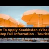 Kazakhstan e-visa online application process steps