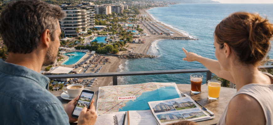 Конаклы в Аланье: пляжный район с отелями у моря, курортной инфраструктурой и спокойной атмосферой для отдыха