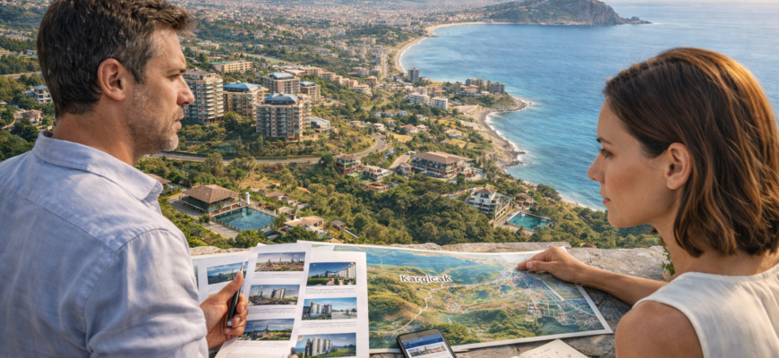 Недвижимость в Каргыджаке в Аланье: современные квартиры, резиденции и виллы у моря в спокойном премиальном районе