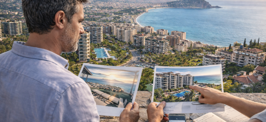 Инвестор сравнивает квартиры в Аланье для аренды и инвестиций у побережья