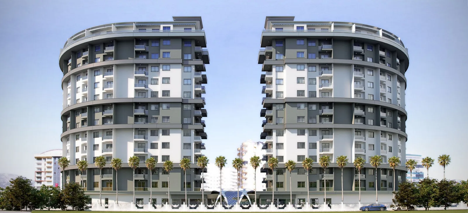 Serenity Residence в Махмутларе — две башни комплекса (визуализация)