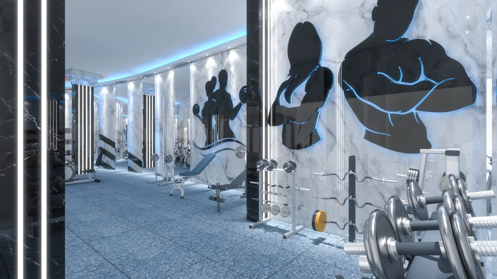 Фитнес-зал Serenity Residence (визуализация)