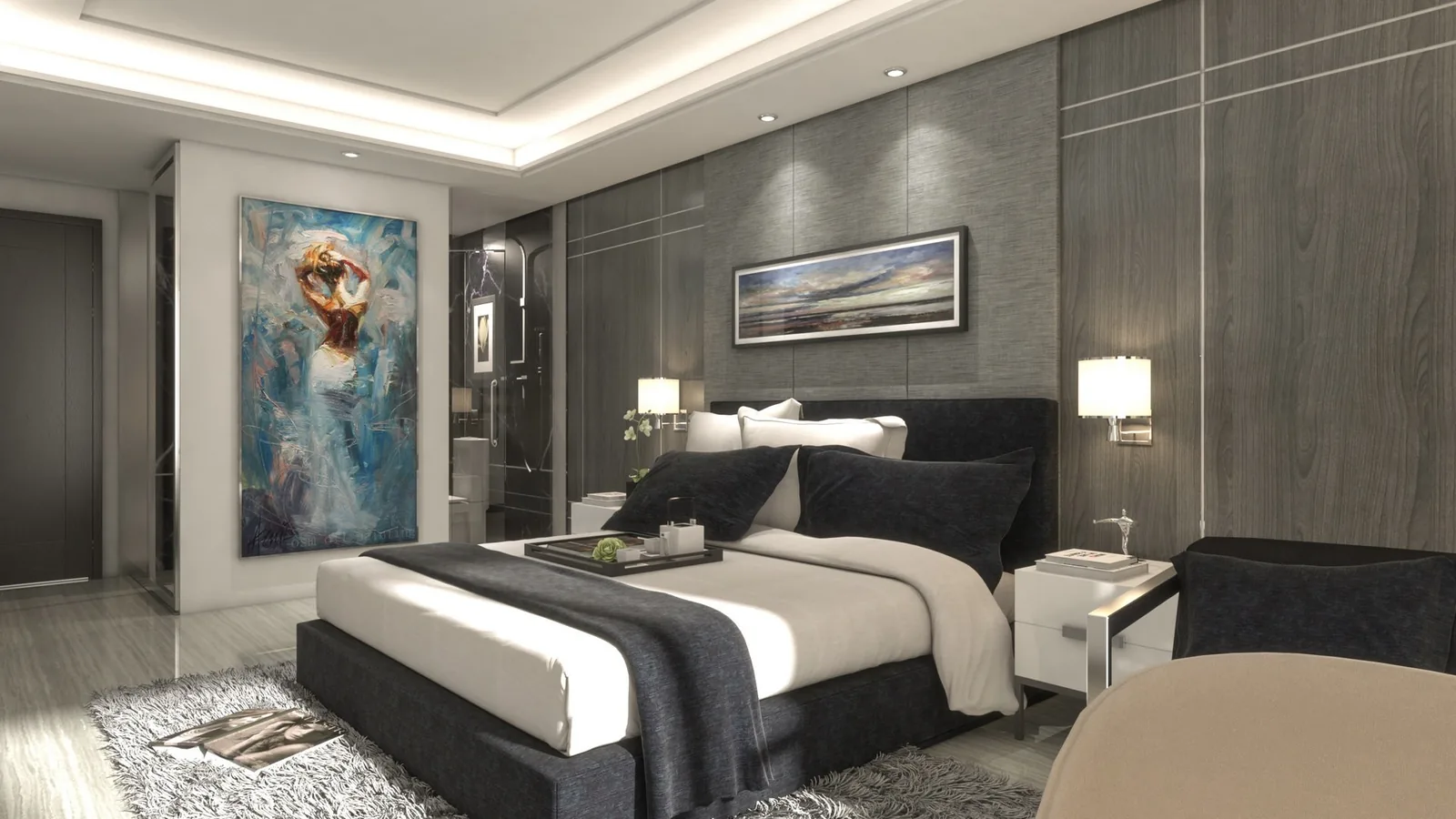 Спальня квартиры в Serenity Residence (визуализация)