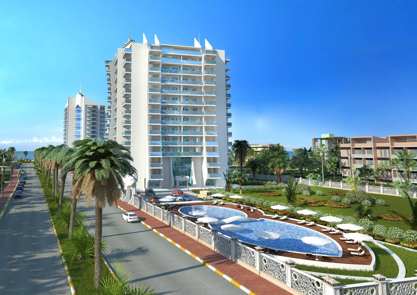 Sfera Residence — корпус у дороги, визуализация застройщика