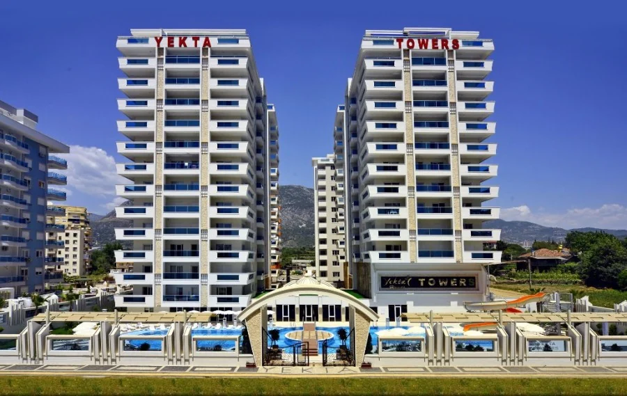 Yekta Towers в Махмутларе — две башни и входная группа